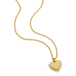 Estella Bartlett Heart With Side Pearl Necklace